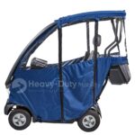 Side View Rain Cover with Canopy Silver Afiscooter C4 Mobility Scooter