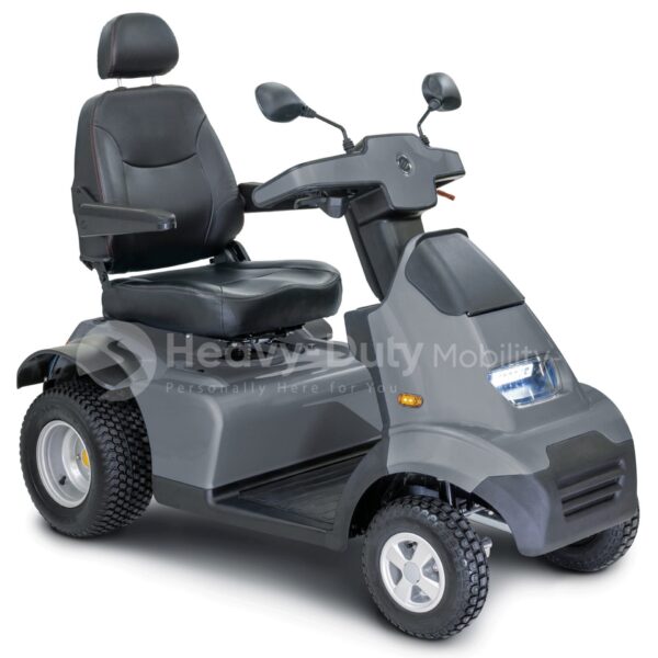 Gray Afiscooter S4 Mobility Scooter with Golf Tire