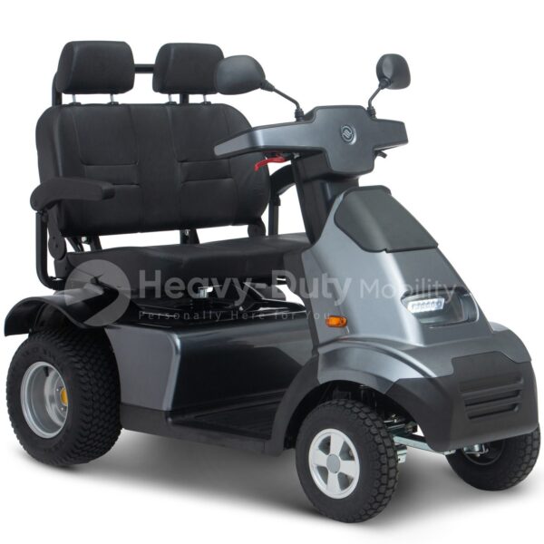Grey Afiscooter S4 Dual Seat with Golf Tire