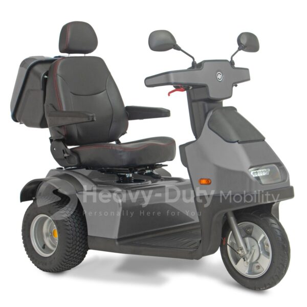 Gray Afiscooter S3 Mobility Scooter with Golf Tires