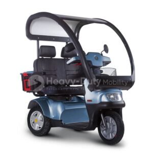 Blue Afiscooter S3 Dual Seat Mobility Scooter with Canopy