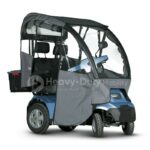 Blue Afiscooter S4 Dual Seat Mobility Scooter with Canopy Rain Cover