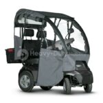 Gray Afiscooter S4 Dual Seat Mobility Scooter with Canopy Rain Cover