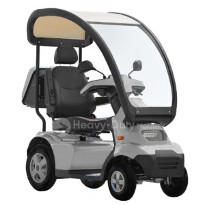 Silver Afiscooter S4 Mobility Scooter with Canopy
