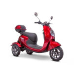 Side View Red EW-Bugeye Mobility Scooter