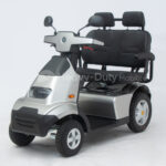 Side View Silver Afiscooter S4 Dual Seat Mobility Scooter