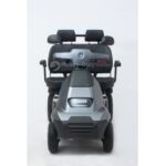 Front View of Gray Afiscooter S4 Dual Seat Mobility Scooter with Golf Tire