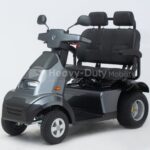Side View Gray Afiscooter S4 Dual Seat Mobility Scooter with Golf Tire