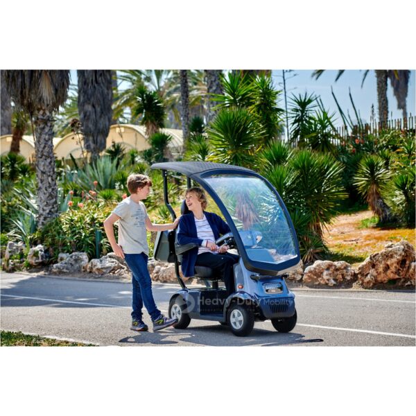 Live Style Image Silver Afiscooter C4 with Canopy Mobility Scooter