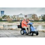 Live Style Image of Blue Afiscooter S4 Dual Seat Mobility Scooter