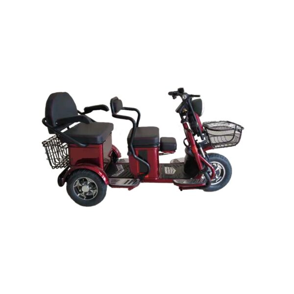 Side View Pushpak 2000 2-Passenger Recreational Mobility Scooter