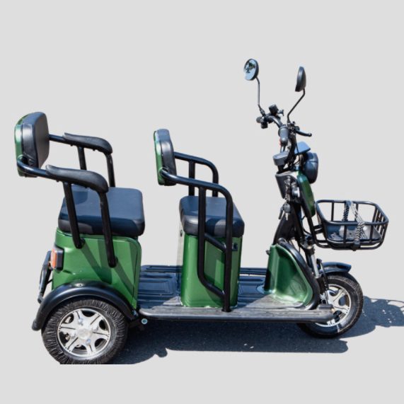 Side View Pushpak 3500 2-Passenger Recreational Mobility Scooter