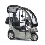 Silver Afiscooter S3 Fully Enclosed Canopy Off-Road-Wheels 3-Wheel