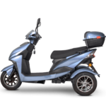 Side View of Blue EWheels EW-10 Motorcycle-Style Mobility Scooter