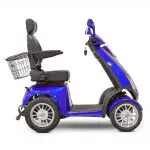 Side View of Blue EWheels EW-72 Classic Recreational Mobility Scooter 4-Wheel
