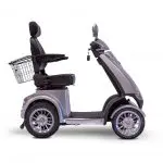 Side View Silver EWheels EW-72 Classic Recreational Mobility Scooter 4-Wheel