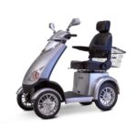 Side View Silver EWheels EW-72 Classic Recreational Mobility Scooter 4-Wheel