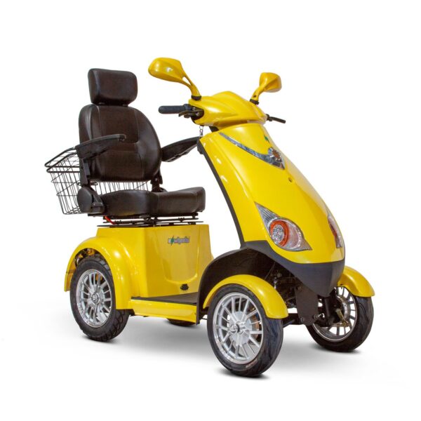 Yellow EWheels EW-72 Classic Recreational Mobility Scooter 4-Wheel