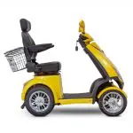 Side View Yellow EWheels EW-72 Classic Recreational Mobility Scooter 4-Wheel