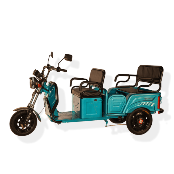Side View of Pushpak 6000 XL Three-Passenger Recreational Mobility Scooter 