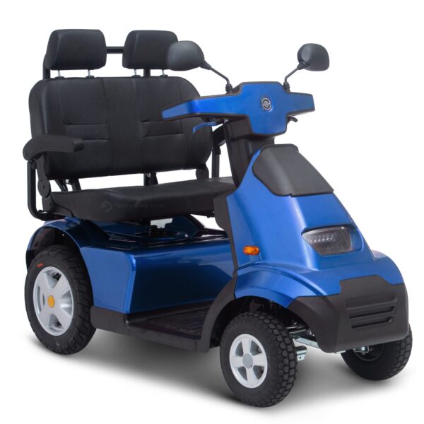 Blue Afiscooter S4 Dual Seat Off-Road-Wheels 4-Wheel