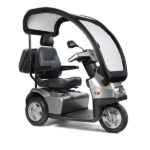 Silver Afiscooter S3 Canopy Off-Road-Wheels 3-Wheel