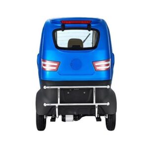 Blue Color Back View of Q Runner Fully Enclosed Cabin Mobility Scooter