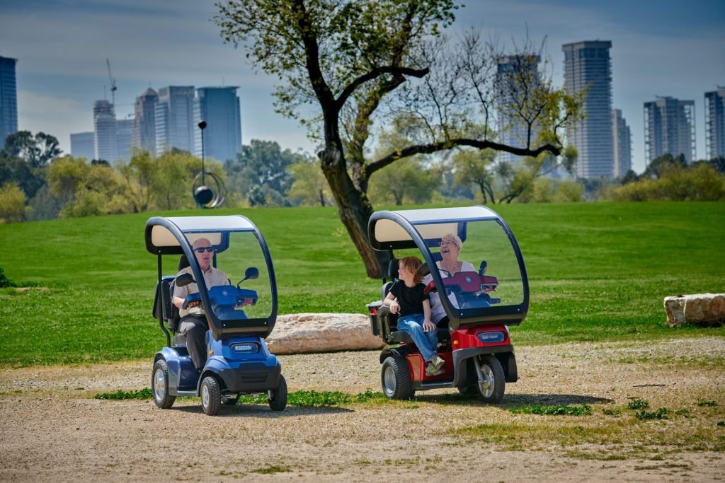 AfiScooter S3 and S4 with Canopy Partially Enclosed