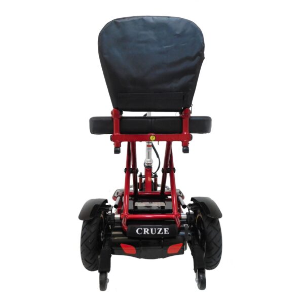 Back View of Enhance Mobility Triaxe Cruze Folding Mobility Scooter