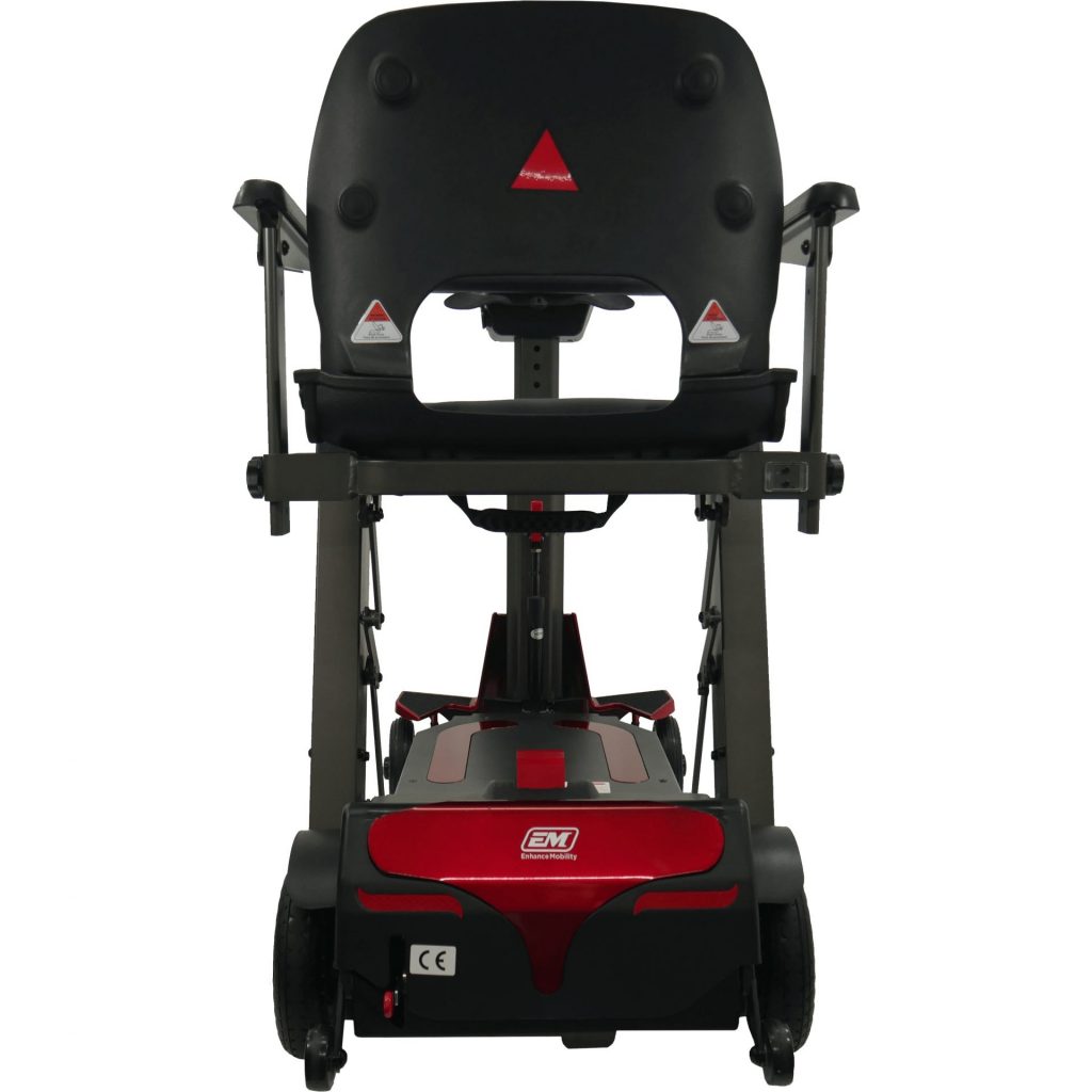 Back View of Enhance Mobility Mojo Heavy Duty Auto-Folding Mobility Scooter