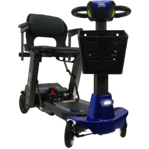 Blue Color of Enhance Mobility Mojo Heavy Duty Auto-Folding Mobility Scooter