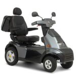 Afiscooter S4 - A top-of-the-line mobility scooter semi side view.