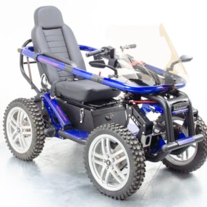 Front-side view of TerrainHopper Overlander 4ZS, an all-terrain mobility vehicle.