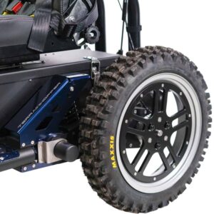"Close-up of TerrainHopper Overlander 4ZS all-terrain tire, featuring a rugged tread pattern for excellent traction on rough terrain.