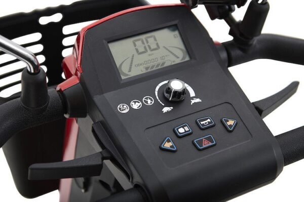 Close-Up of Golden Eagle Mobility Scooter Tiller LCD Display