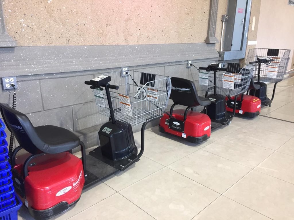 Supermarket electric shopping carts