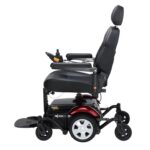 Side view of the Merits Vision Sport wheelchair, highlighting its sleek profile and quality construction for smooth navigation