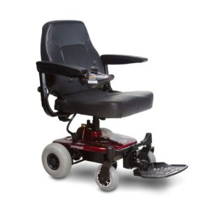 Front side view of the Shoprider Jimmie wheelchair