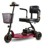 Left Quarter View of Shoprider Echo Lightweight 3-Wheel Travel Mobility Scooter - SL73