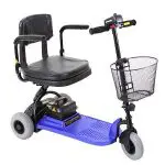 Blue Color of Shoprider Echo Lightweight 3-Wheel Travel Mobility Scooter - SL73
