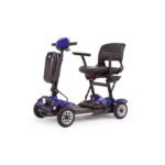 Left Quarter Blue Color of EWheels EW-26 4-Wheel Lightweight Folding Mobility Scooter