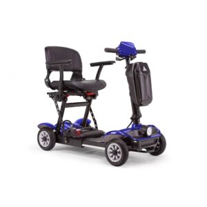 Blue Color of EWheels EW-26 4-Wheel Lightweight Folding Mobility Scooter