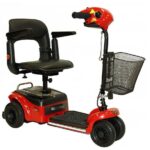 Red Color of Shoprider Scootie 4-Wheel Compact Travel Mobility Scooter-TE-787NA