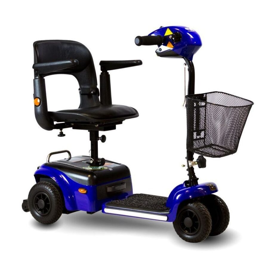 Blue Color of Shoprider Scootie 4-Wheel Compact Travel Mobility Scooter-TE-787NA