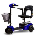 Left Quarter View of Shoprider Scootie 4-Wheel Compact Travel Mobility Scooter-TE-787NA