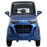 Modern and stylish blue Green Transporter Q Express with sleek body lines, designed for efficient, accessible city transportation with a compact, eco-friendly footprint.