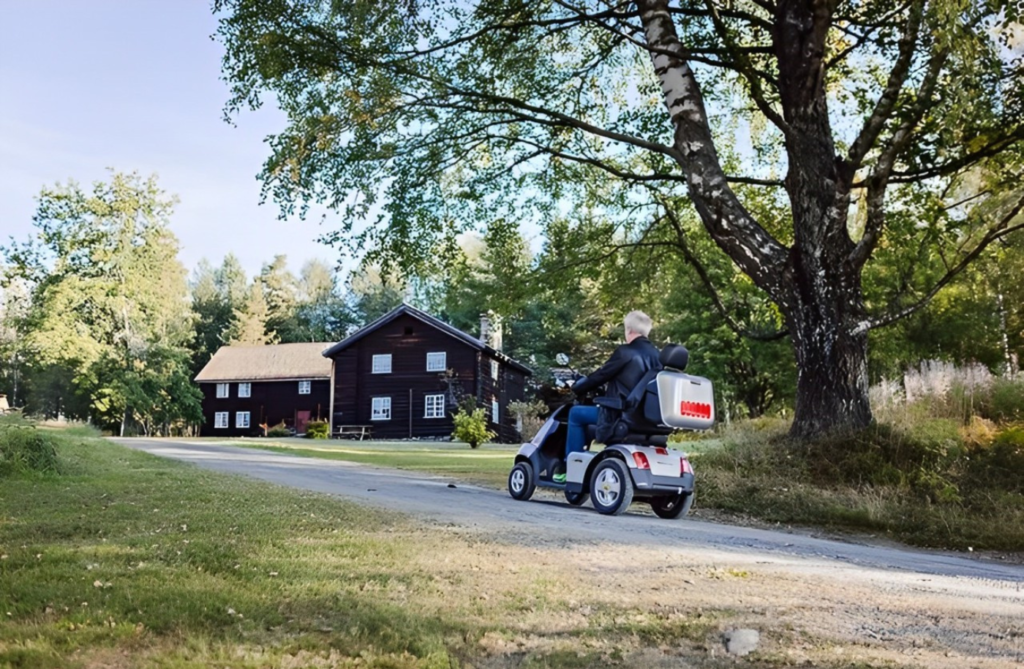 Afiscooter on hilly road