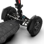 MIA FOUR 4x4 Light Electric QuadBoard front wheels close up