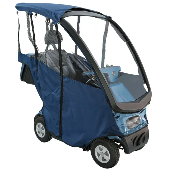 Rain Cover with Canopy Blue Afiscooter C4 Mobility Scooter