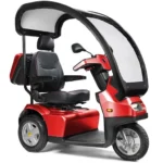 Red Afiscooter S3 Mobility Scooter with Canopy